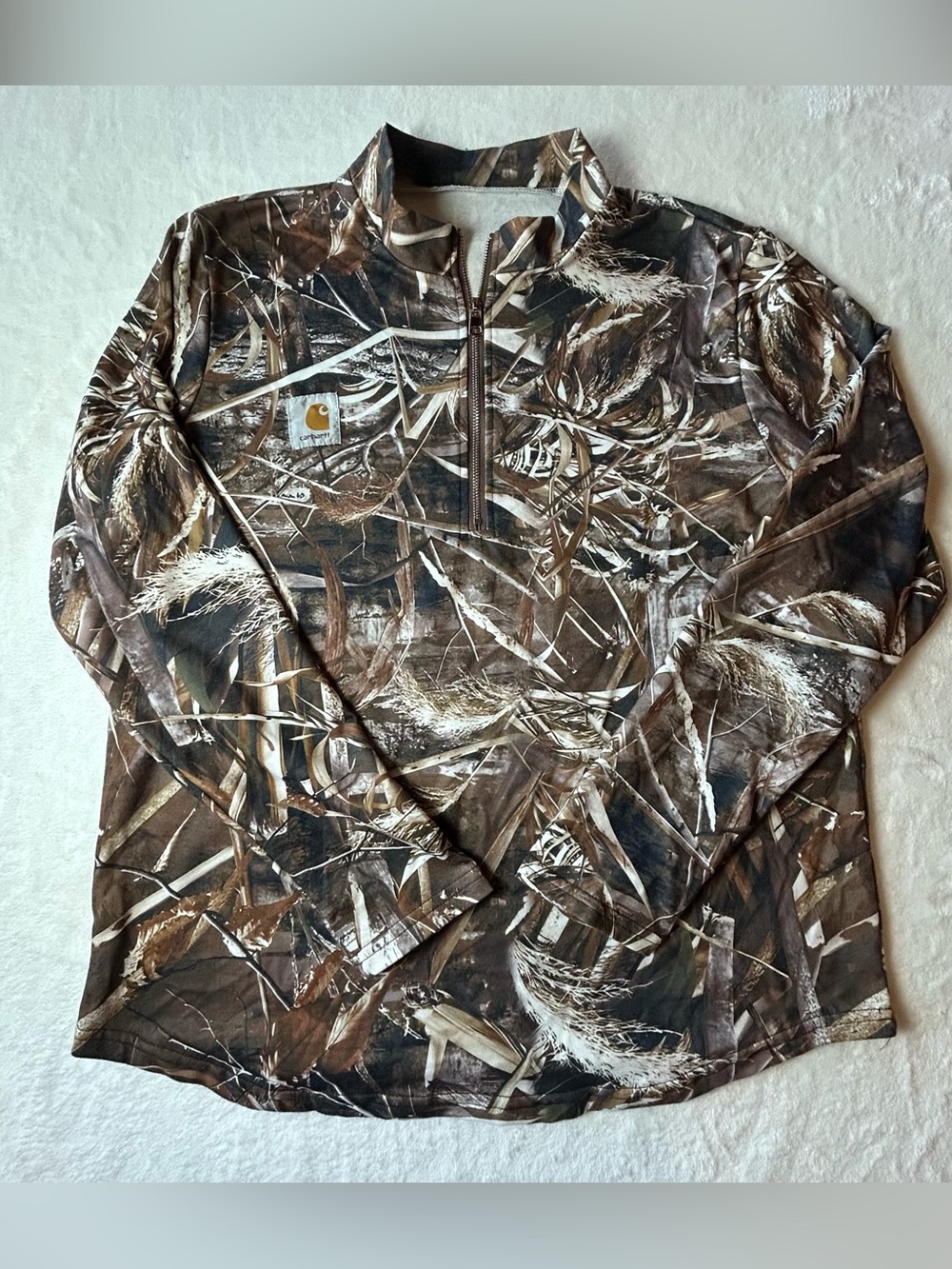 Rugged Outdoor Women’s Layering Carhart Camo Quarter Zip Pullover